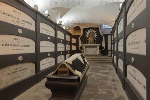 Crypt with tombs and altar