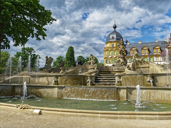 Water feature and Seehof Castle