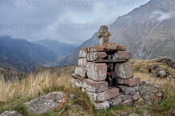 Christian cross with shrine