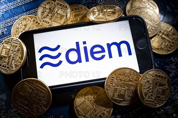 The logo of the cryptocurrency Diem