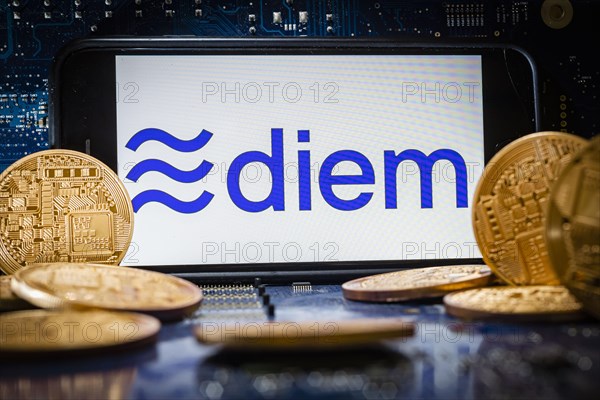 The logo of the cryptocurrency Diem