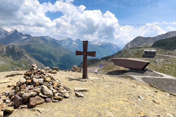 On the left pile of stacked stones