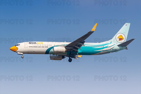 A NokAir Boeing 737-800 aircraft with registration HS-DBO at Bangkok Don Mueang Airport