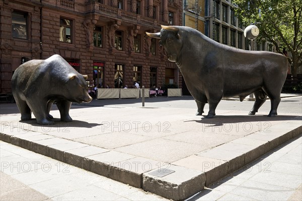 Bull and Bear on the Stock Exchange Square