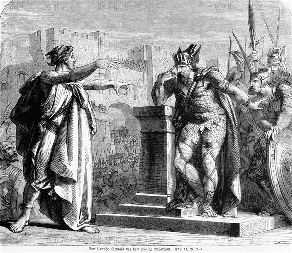 The Prophet Shemaiah in front of King Rehoboam