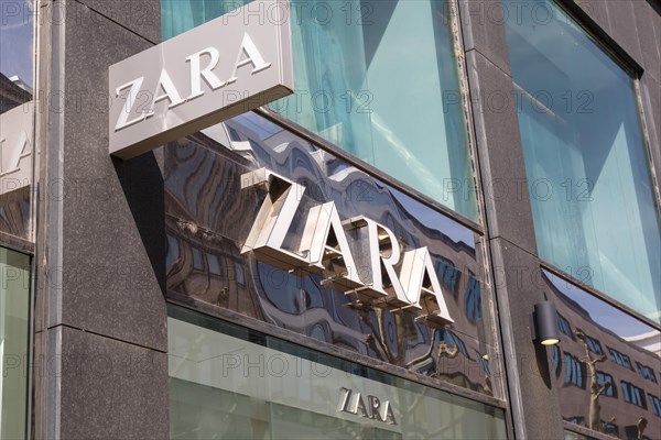 Shop of the brand Zara with logo retail at Koenigstrasse in Stuttgart