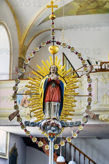 Figure of the Madonna in a Radiant Wreath