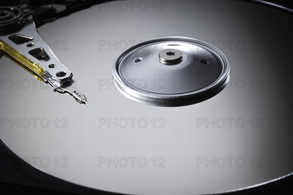 Detailed view of a computer hard disk. Berlin