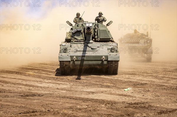 A self-propelled howitzer 2000 during exercise GRIFFIN STORM in Pabrade. Pabrade