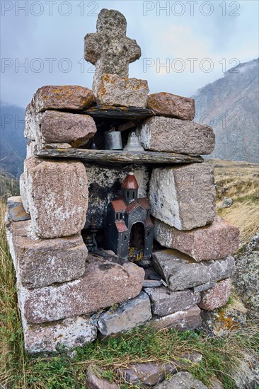 Christian cross with shrine