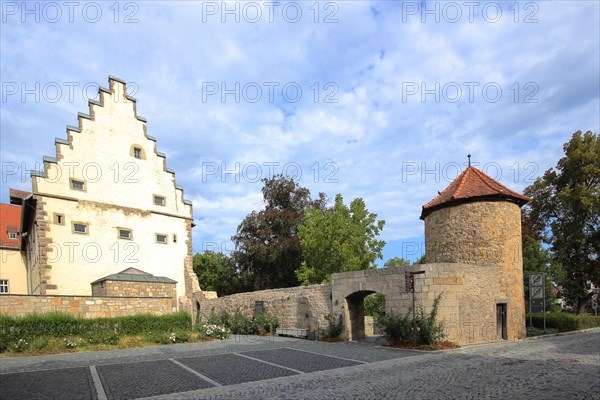 Old castle built in 1512 with powder tower and historic town fortifications