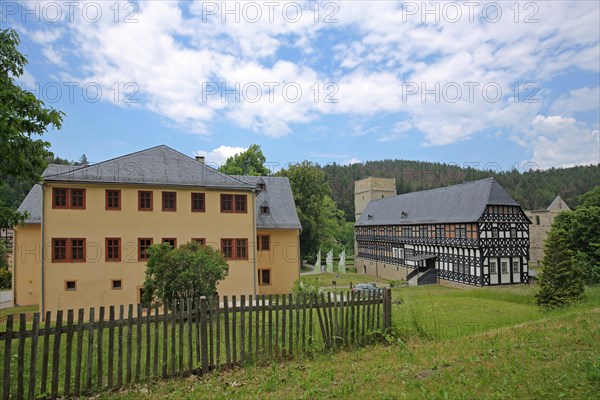 Paulinzella Monastery former Benedictine monastery yellow hunting lodge and official residence