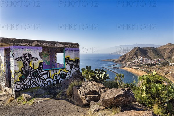 Ruin with graffiti