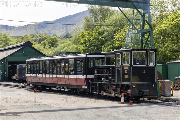 Snowdon Mountain Railway with diesel train