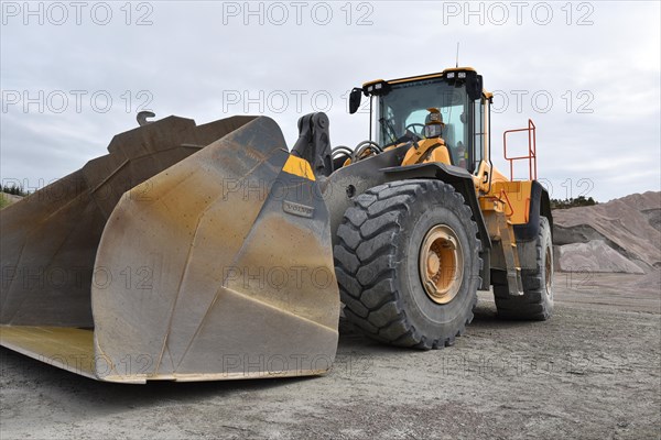 Wheel loader at gravel plant in Norway