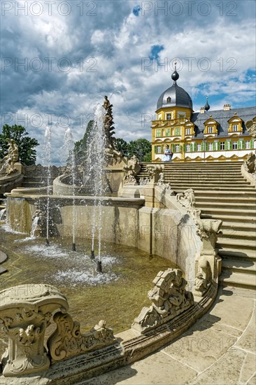 Water feature and Seehof Castle
