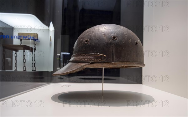 Miners' helmet made of leather