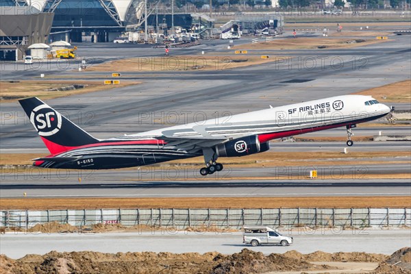 A Boeing 757-200 PCF aircraft of SF Airlines with registration number B-6150 at Bangkok Suvarnabhumi Airport