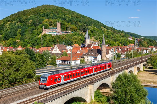 Deutsche Bahn DB regional train class 440 Alstom Coradia Continental in Gemuenden am Main
