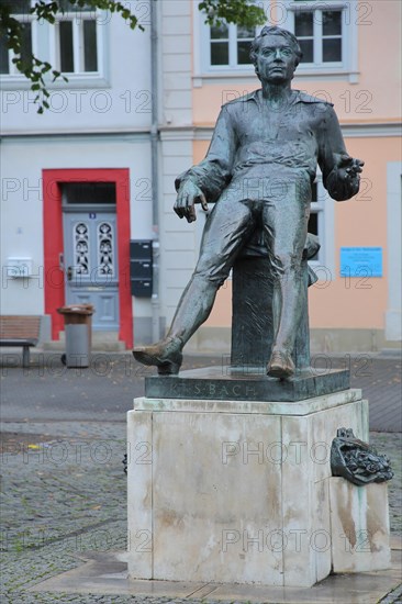 Monument and statue of Johann Sebastian Bach in Arnstadt