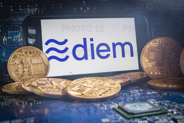 The logo of the cryptocurrency Diem