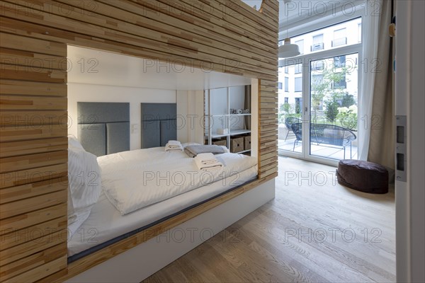 Double bed in a luxury flat in Berlin