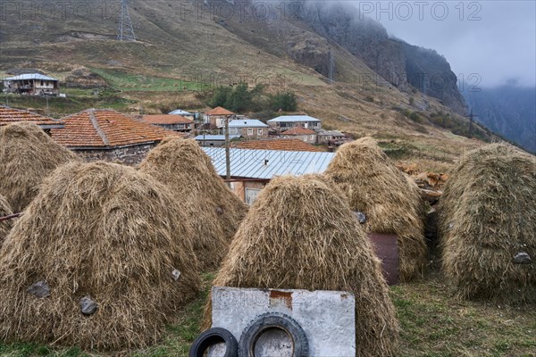 Haystack in the village of Tsdo