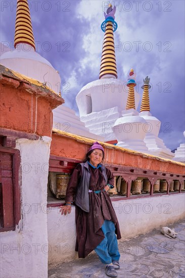 Elderly woman at Lamayuru Monastery