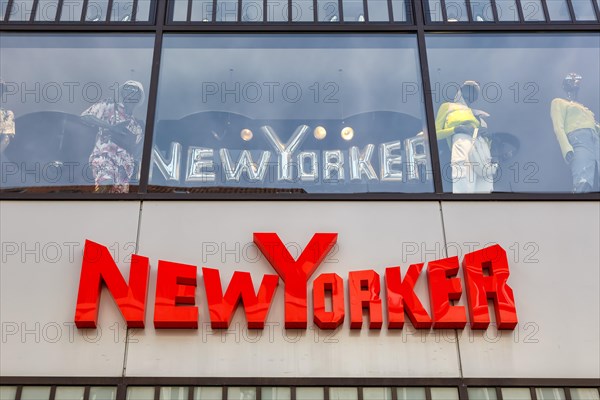 New Yorker brand shop with logo retail on Koenigstrasse in Stuttgart