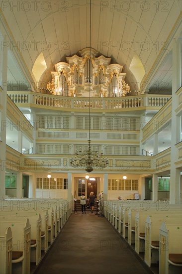 Interior view with organ of the Bachkirche