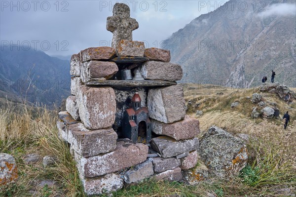 Christian cross with shrine