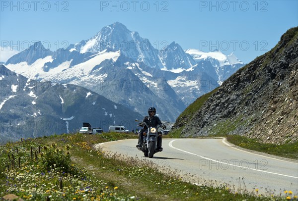 Alpine ride with the motorbike