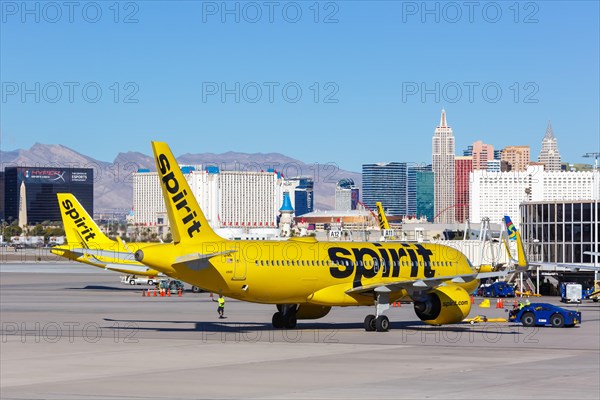 An Airbus A320neo aircraft of Spirit Airlines with registration number N945NK at Las Vegas Airport