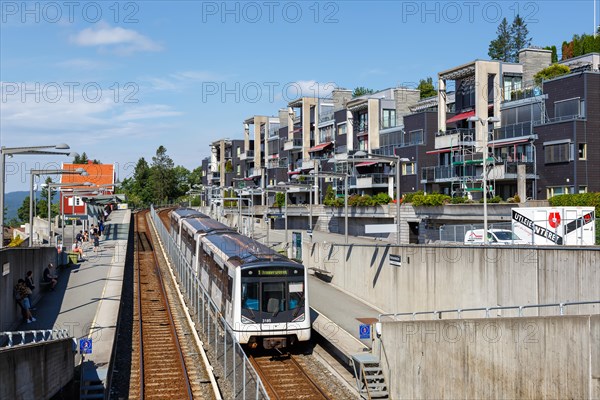 Metro Tunnelbane at Holmenkollen station in Oslo