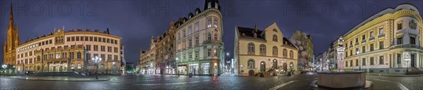 Square in front of City Hall and Parliament Panorama Wiesbaden