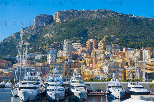 Port and Cityscape in Monte Carlo in Provence-Alpes-Cote dÂ´Azur