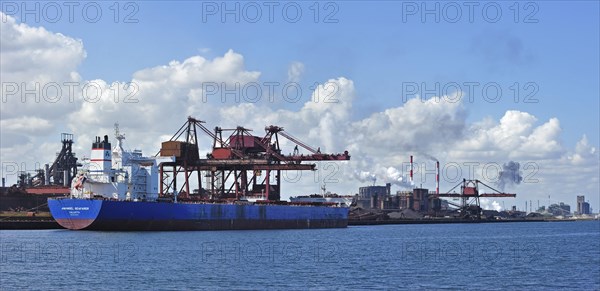 Ship being loaded in the industry port at Dunkirk