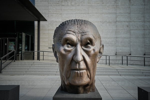 Adenauer head sculpture by Hubertus von Pilgrim