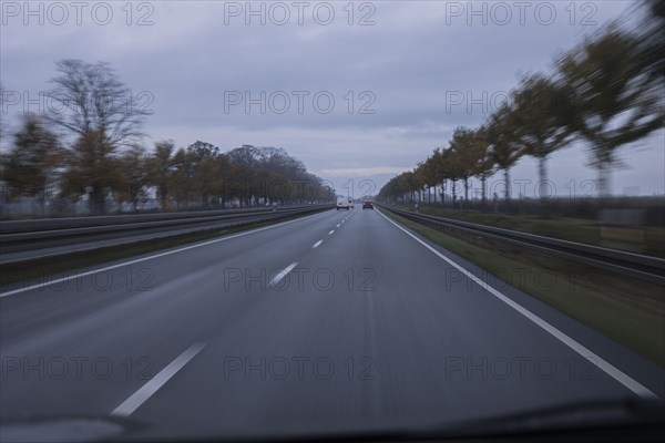 View of an motorway with little traffic