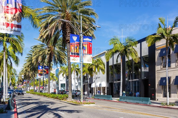 Rodeo Drive Luxury Shopping Street in Beverly Hills Los Angeles