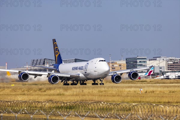 Jumbo Jet taking off at Stuttgart Airport. It is the penultimate Boeing 747 built