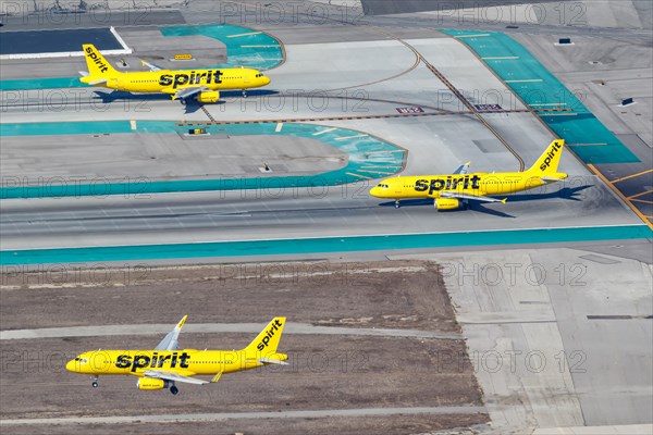 Airbus A320 aircraft of Spirit Airlines at Los Angeles Airport
