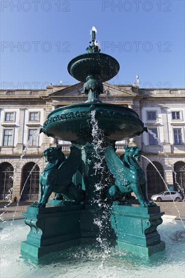 Fonte dos Leoes lion fountain in front of the university