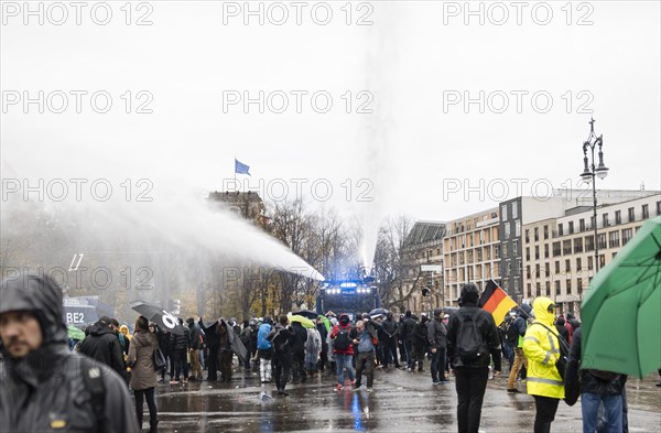 Demonstrators protest against the reform of the infection protection law