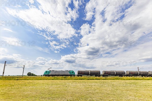 Landscape with goods train