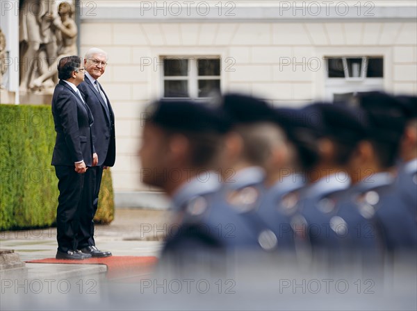 Federal President Frank-Walter Steinmeier receives Gustavo Petro President of Colombia at Bellevue Palace with Military Honours. 16.06.2023.