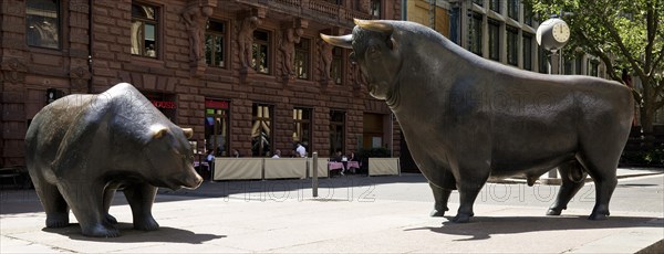 Bull and Bear on the Stock Exchange Square