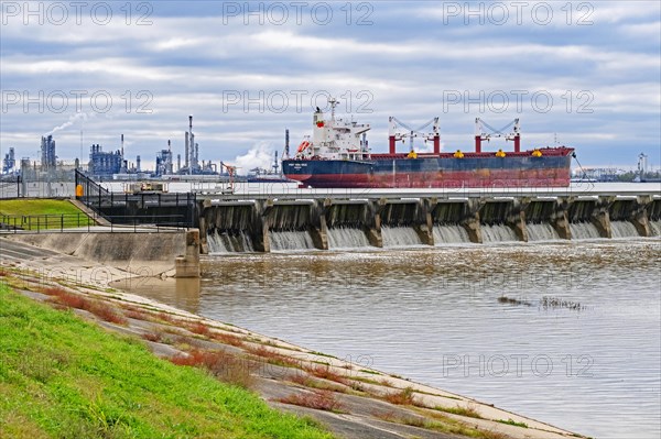 Bonnet Carre Spillway at St. Charles Parish allows floodwaters from the Mississippi River to flow into Lake Pontchartrain