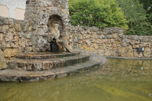 Neptune grotto with Roman water god Neptune and jug