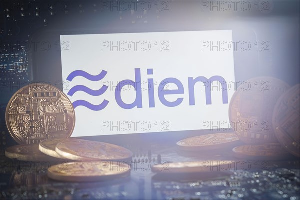 The logo of the cryptocurrency Diem
